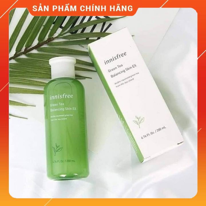 🍀Nước Hoa Hồng Innisfree trà xanh [ Chuẩn hãng ] + Dưỡng trắng, điều tiết dầu nhờn