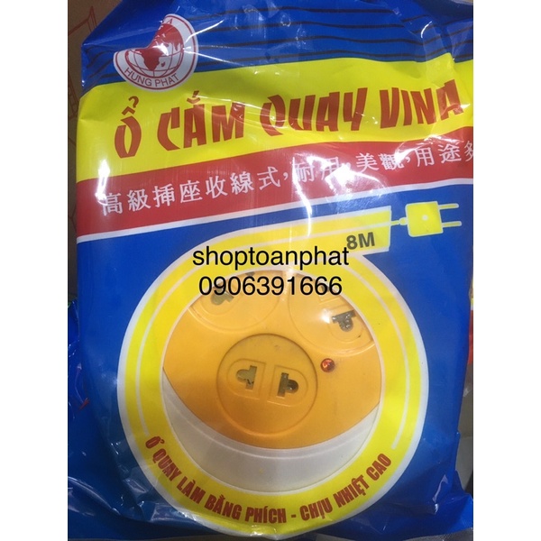 Ổ cắm điện quay 5m,8m size lớn 100-&gt;600W Vina | Hàng vietnam chất lượng cao