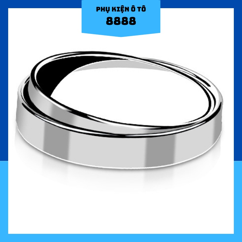 Gương Cầu Lồi Ô Tô Xoay 360 Độ, viền mạ Chrome - 1 Cặp 2 Cái - Gương Lồi Ô Tô 8888