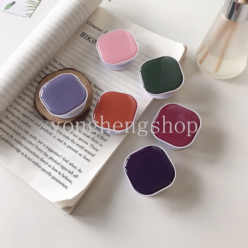 Giá Đỡ Điện Thoại Mini Hình Vuông Bằng Epoxy Resin Màu Trơn Có Thể Xoay Được