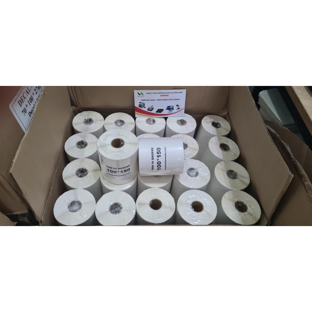 TEM NHÃN DẠNG XẤP DẠNG CUỘN IN ĐƠN VẬN CHUYỂN MÃ VẬN ĐƠN THƯƠNG MẠI ĐIỆN TỬ IN ĐƠN SÀN KHỔ LỚN