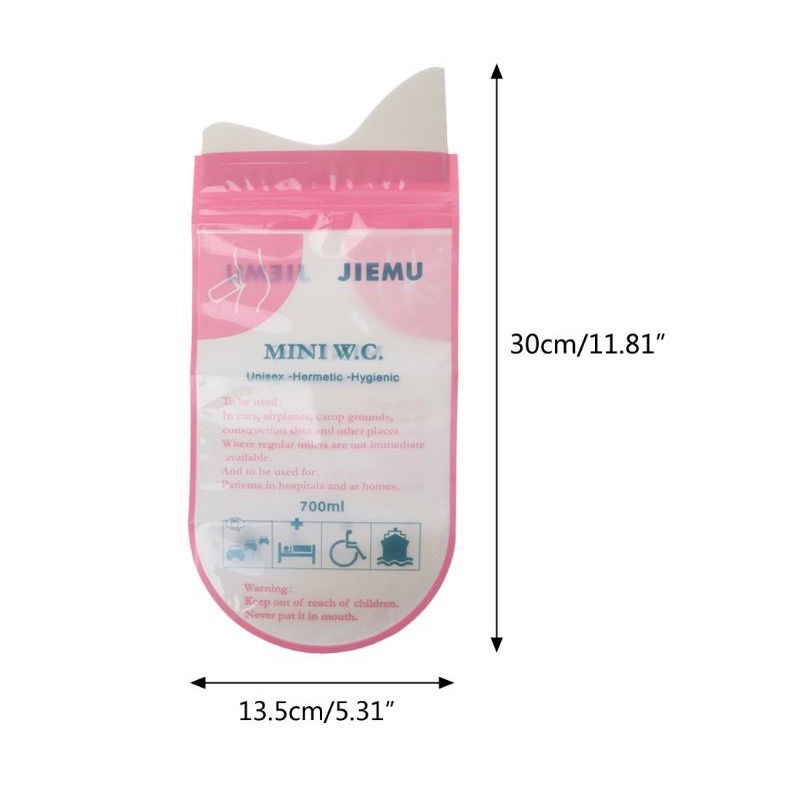 Túi đi vệ sinh khẩn cấp 700ml tiện lợi