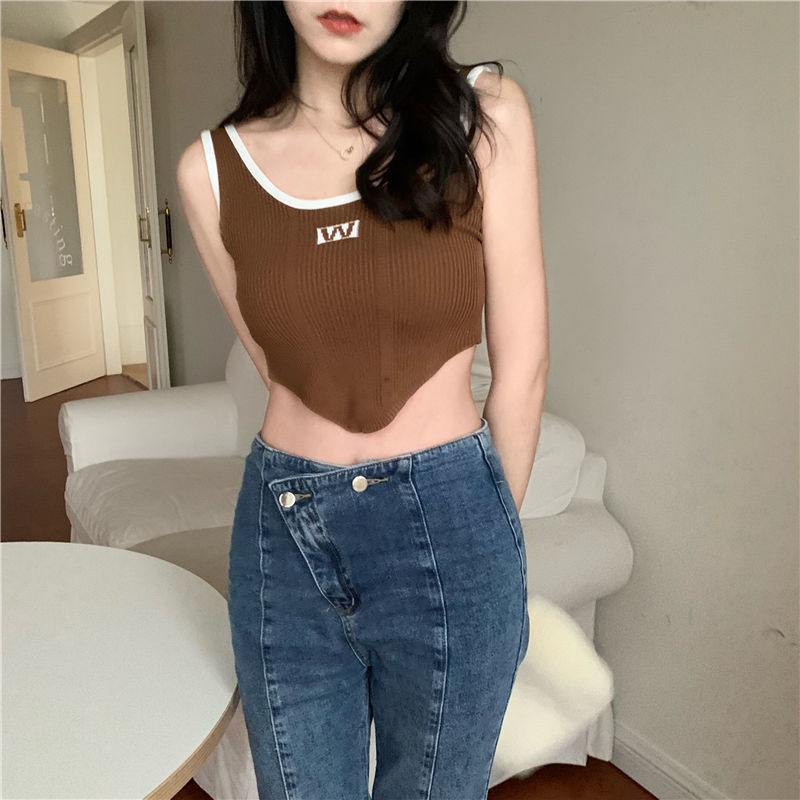 Áo Hai Dây Dáng Ngắn Phong Cách Hàn Quốc Cho Nữ