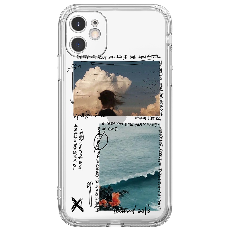 Ốp lưng JURSUE viền vuông chống sốc hình dễ thương đẹp cho iPhone 13 12 11 Pro Max SE 2020 X XR XS ip 8 7 6 6S Plus Y107