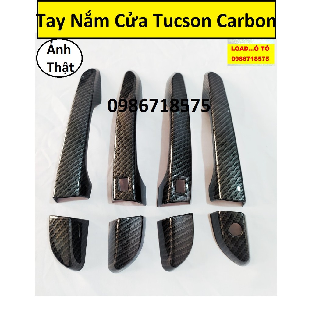 Ốp Tay Nắm Cửa Carbon Xe Huyndai Tucson 2018-2021 Cao Cấp Nhất Thị Trường