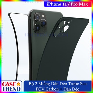Combo Cường Lực Dẻo Và Miếng Dán Mặt Sau iPhone 11 / 11 Pro Max Chống Sốc Chống Bám Vân Tay Chống Trầy Xướt Mặt Lưng