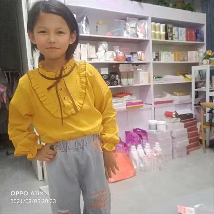 Áo sơ mi dày tay cổ nơ nhiều màu cho bé gái - Bản không cúc dưới  N01003