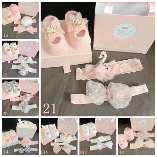 Set tất kèm băng đô cho bé sơ sinh