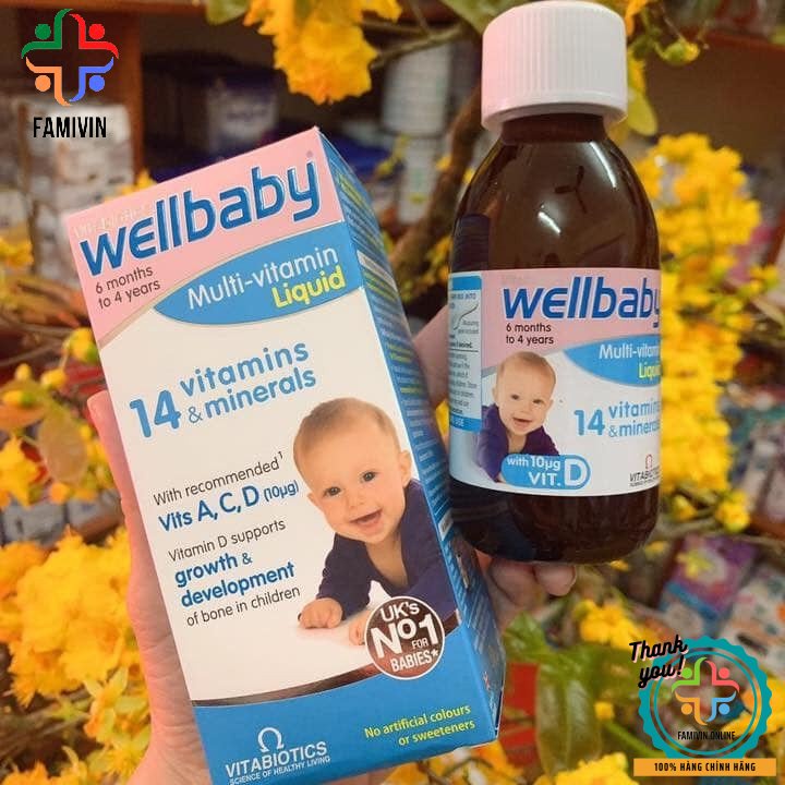 Vitamin tổng hợp cho bé Wellbaby (6 tháng - 4 tuổi)/Wellkid (4-12 tuổi) Multivitamin Liquid, Anh (150ml), tăng đề kháng #3