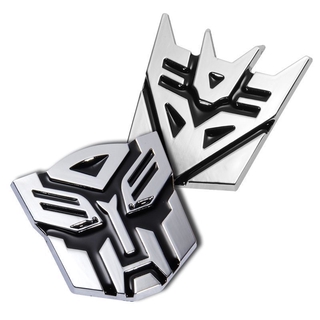 Miếng Dán Trang Trí Xe Hơi Hình Transformers Phản Quang 3D Độc Đáo