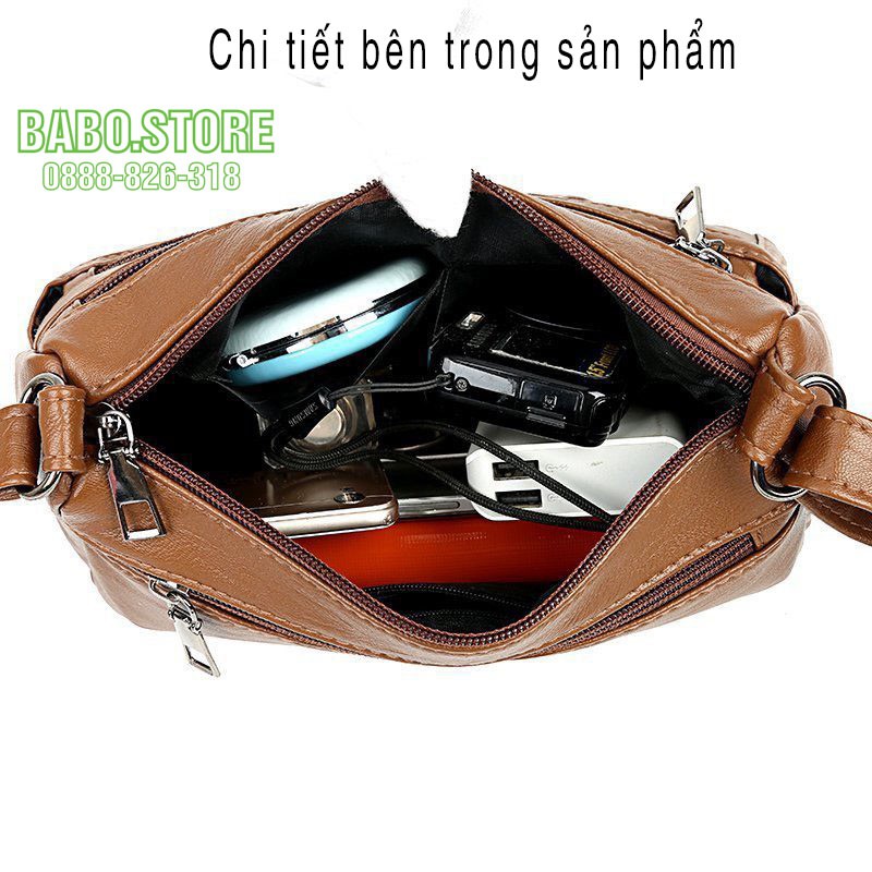 Túi xách nữ thời trang, Túi đeo chéo nữ kiểu dáng hàn quốc, túi đeo chéo chất da Pu mềm mịn phong các giá rẻ Babo.store