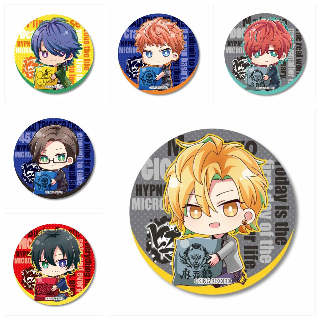 Combo 12 huy hiệu cài áo IN HÌNH HYPNOSISMIC Hypnosis Mic: Division Rap Battle Hypmic anime chibi tiện lợi