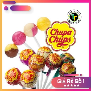 Kẹo mút Chupa Chups chính hãng hương trái cây hôn hợp 50 que loại 500g