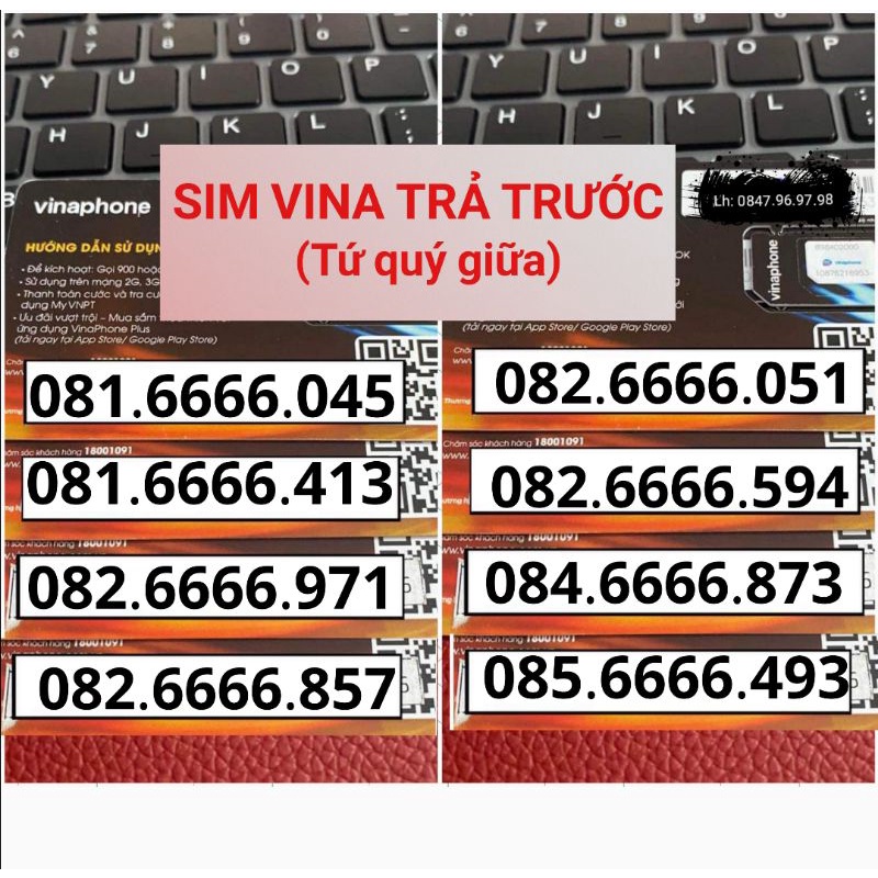 Sim Vina Viettel Mobi Số Đẹp Dễ Nhớ - Tứ Quý Giữa