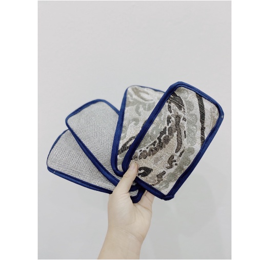 2 miếng nhấc nồi cách nhiệt bằng vải bố dày tiện dụng - lót tay bắc bếp cách nhiệt