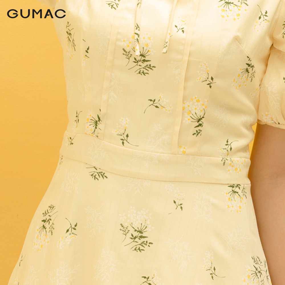 [Mã WAGU12 giảm 20% tối đa 50k đơn 150k] Đầm hoa tay phồng chun DA1090 GUMAC | BigBuy360 - bigbuy360.vn