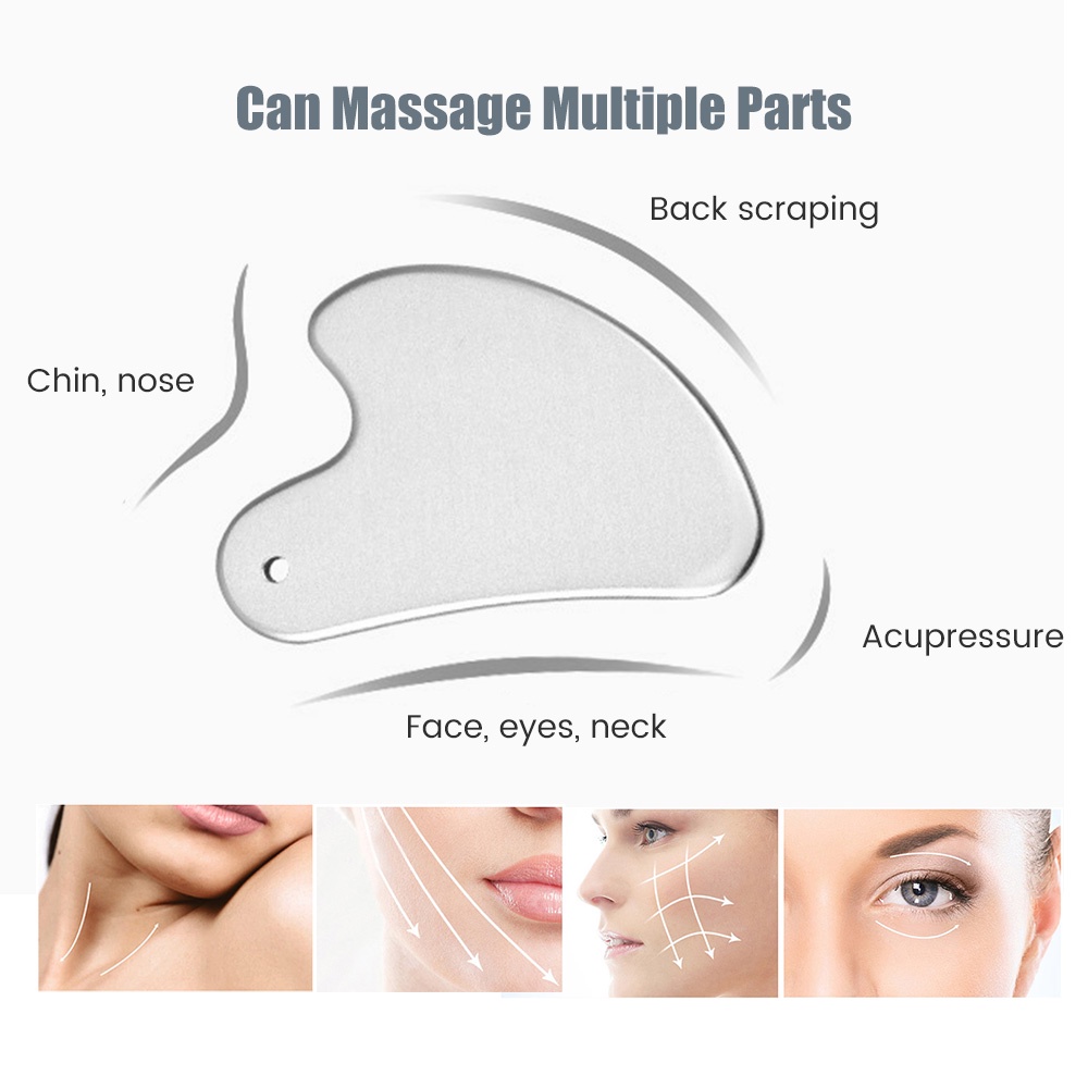 Dụng cụ mát xa Salorie thép không gỉ giúp nâng cơ da mặt chống lão hóa