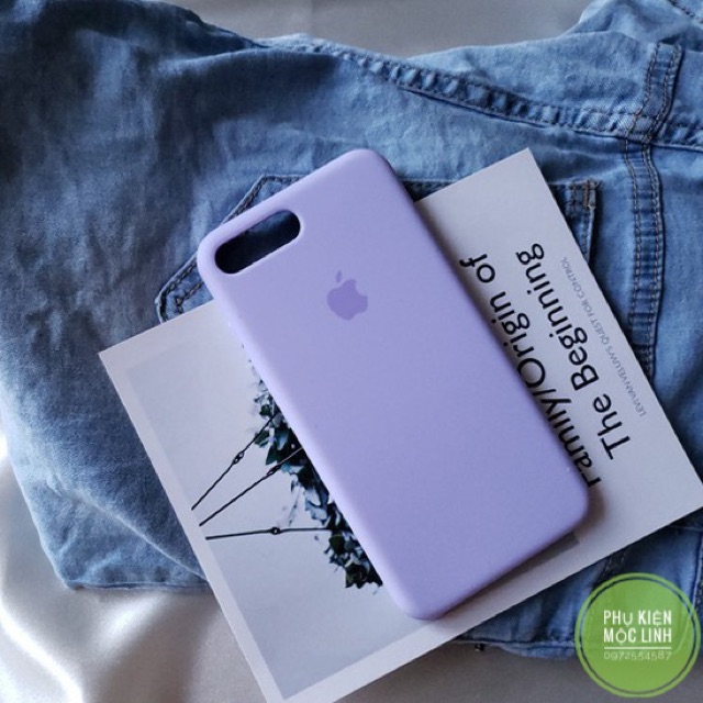 ✨Iphone 6 đến 11 pro max✨#Sỉ 25k- Ốp chống bẩn tím nhạt mộng mơ 2020 dễ lau chùi logo quả táo lót nỉ chống sốc silicon | BigBuy360 - bigbuy360.vn