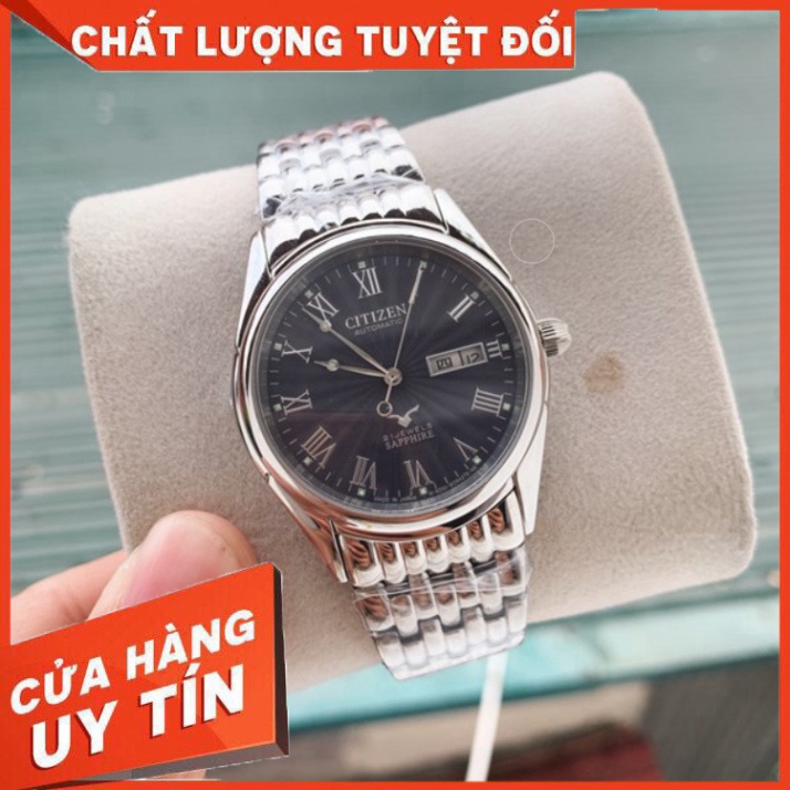 Đồng Hồ Nam citizen Sapphire CA35 Case 38mm Mặt vân Cọc La Mã Máy Cơ Automatic Nhật