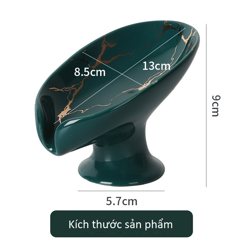 Khay Đựng Xà Bông OENEN Chất Liệu Gốm Sứ Cao Cấp Có Rãnh Thoát Nước Oenon