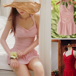 Bikini, Đồ bơi nữ, Bộ đồ bơi 1 mảnh, đồ bơi liền thân đỏ đen gợi cảm che khuyết điểm cao cấp chất thun lạnh