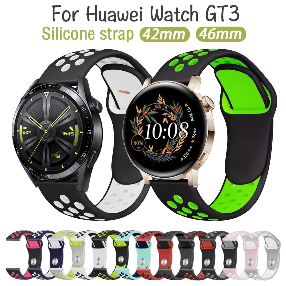 Dây đeo silicon 46mm / 42mm cho đồng hồ thông minh Huawei Watch GT3