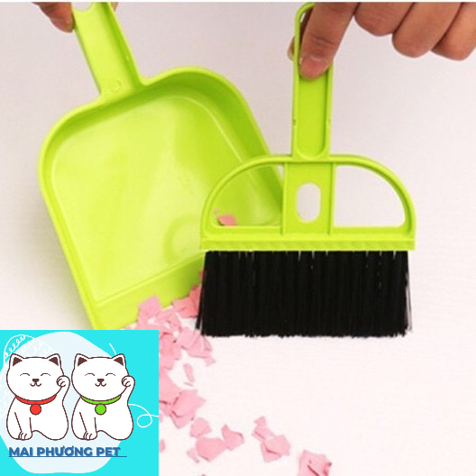 Xẻng hót phân kèm chổi mini dùng hốt phân cho chó mèo và quét dọn bàn thờ,bàn làm việc
