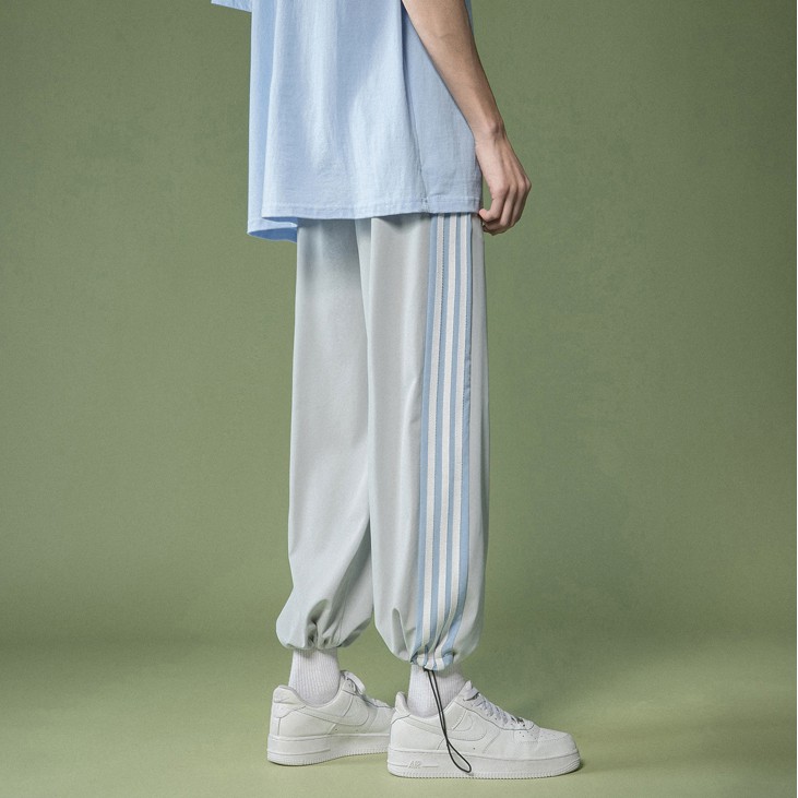 Quần Jogger Thể Thao Nam Nữ Unisex – Quần Ống Rộng - Phối 3 Sọc Điểm Nhấn - Có Dây Rút Gấu