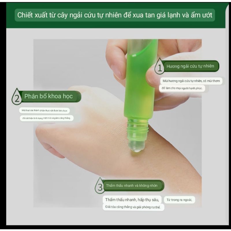 Tinh dầu ngải chiết xuất từ ngải cứu tự nhiên chai dạng lăn 10ml