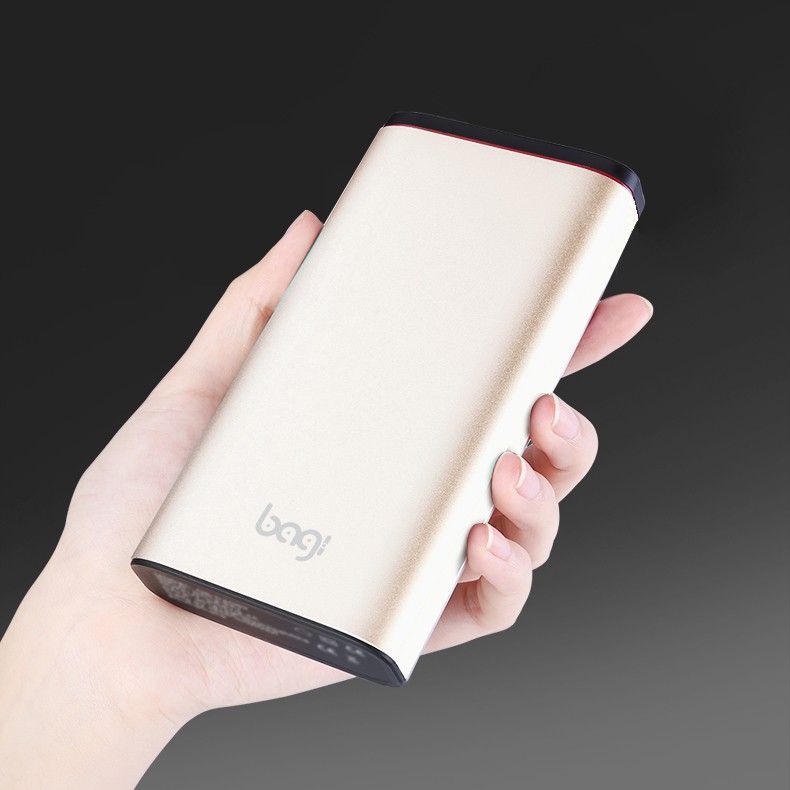 Pin sạc dự phòng BAGI 10.000MAH màu đen, vàng P9 - Chính hãng bảo hành 12 tháng 1 đổi 1