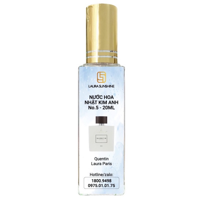 Nước Hoa Nam Laura Paris Nhật Kim Anh Quentin Mini No.5 20ml Chính Hãng