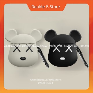 Case tai nghe không dây kaws đen - vỏ bảo vệ bao đựng tai nghe không dây 1/2