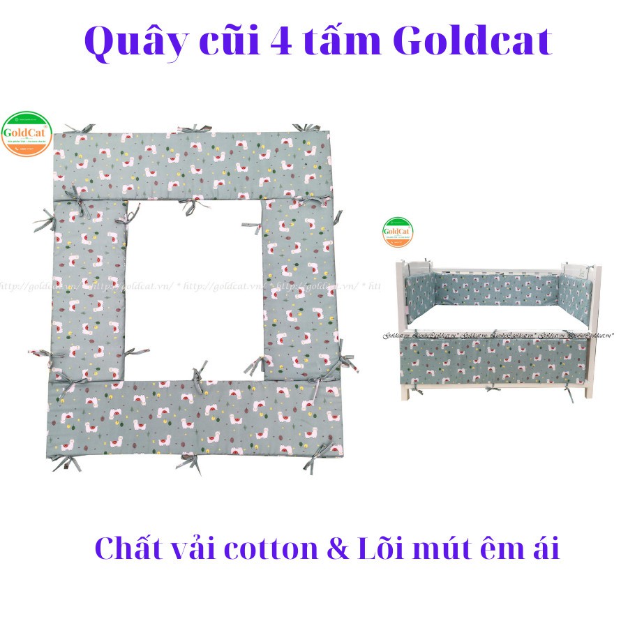 BỘ QUÂY CŨI CHO BÉ GOLDCAT – QUÂY CŨI 4 TẤM, TẠO KHÔNG GIAN AN TOÀN CHO BÉ YÊU