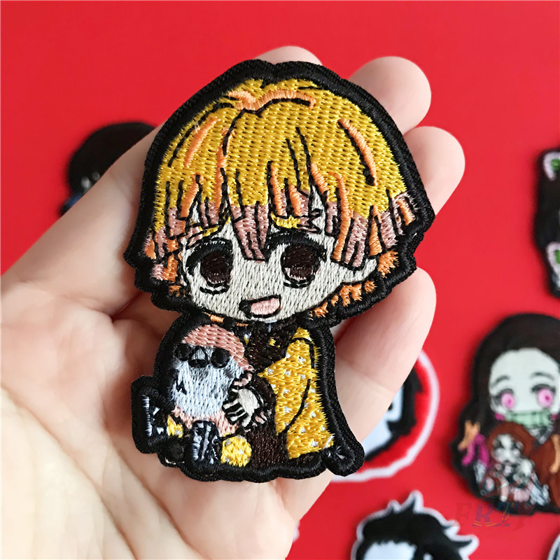 Vải ủi thêu trang trí in họa tiết anime Demon Slayer DIY chất lượng cao