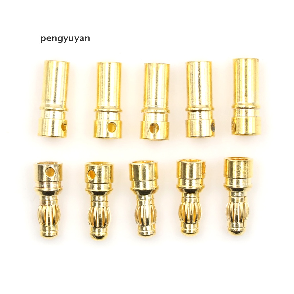 Bộ 5 Đầu Nối Chuối 3.5mm Mạ Vàng Dày 3.5mm Chất Lượng Cao