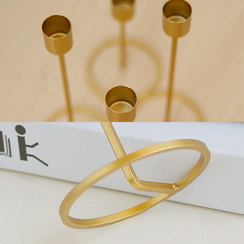 Chân Nến Bằng Sắt Thiết Kế Đơn Giản Phong Cách Châu Âu Trang Trí Nhà Cửa