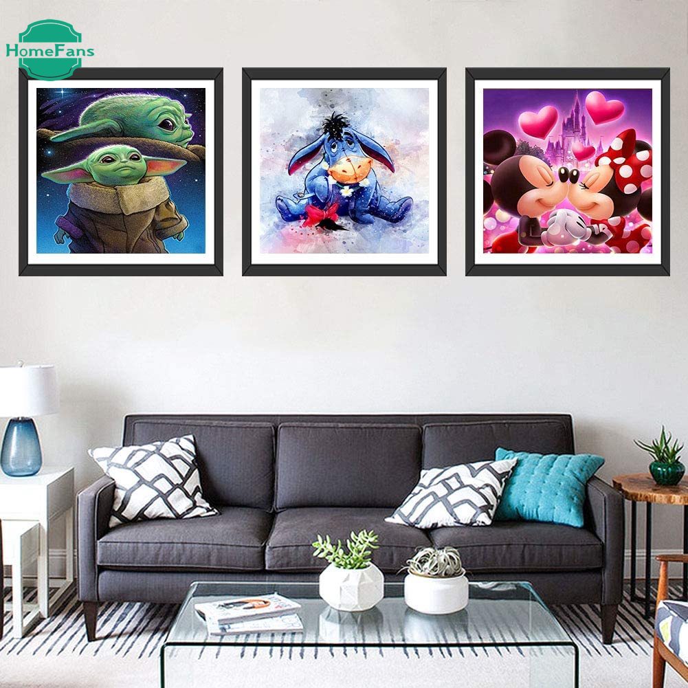 Bộ tranh đính đá 5D họa tiết phong cảnh độc đáo kích thước 30x30cm DIY dùng trang trí nhà cửa