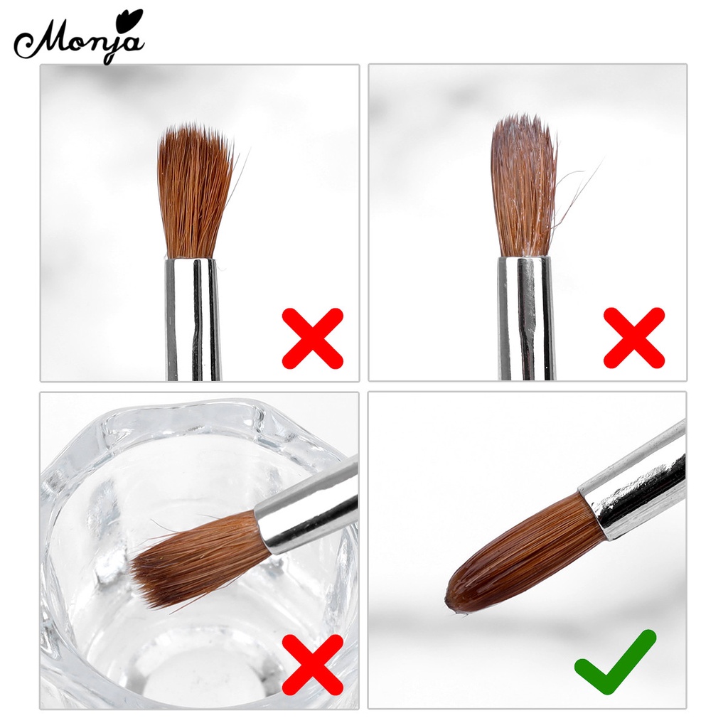 Nước rửa cọ móng tay MONJA UV gel acrylic làm sạch nhanh chóng chuyên nghiệp 30/ 60ml