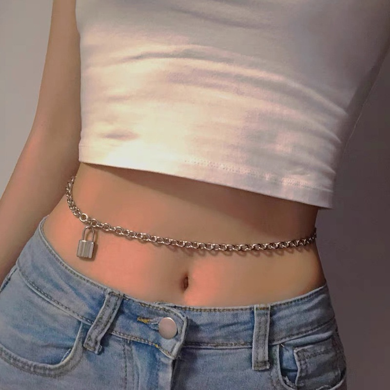 Dây xích thắt lưng trang trí quần chỉnh được thời trang hip hop cổ điển cho nữ
