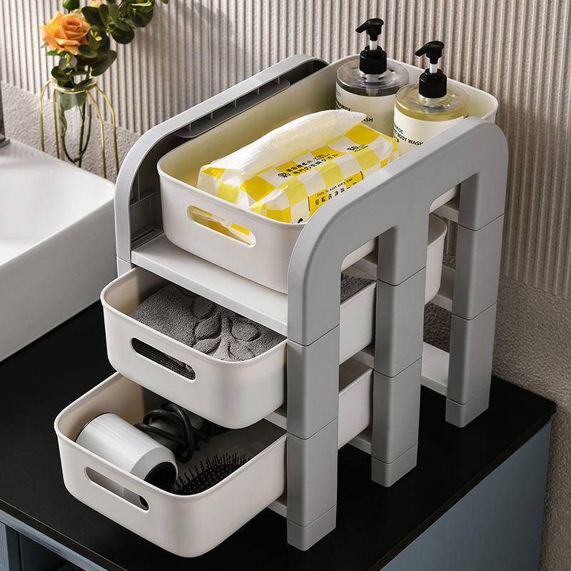 Kệ Đựng Đồ Ăn Vặt Nhiều Tầng Dạng Kéo Ra Có Bánh Xe Sắp Xếp Gọn Gàng Phong Cách Mới Cho Nhà Bếp / Văn Phòng