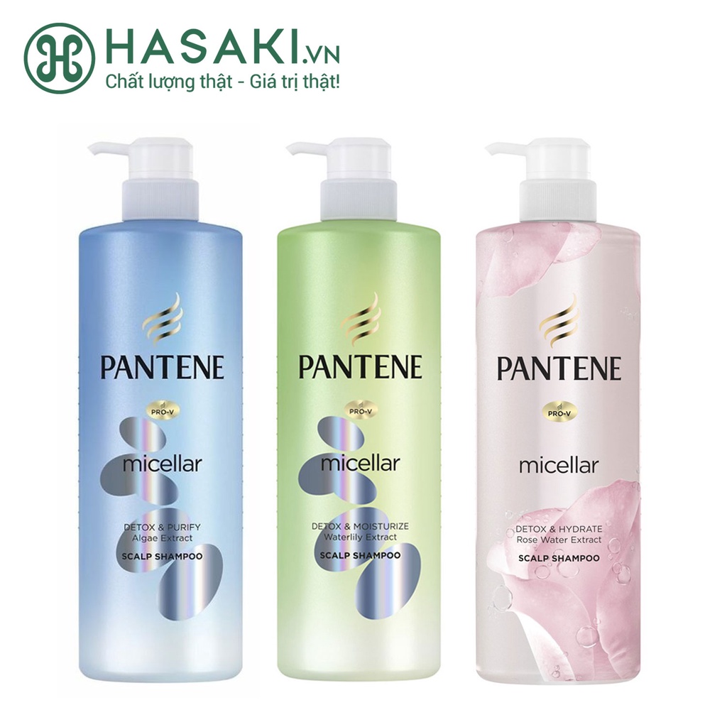 Dầu Gội Thanh Lọc &amp; Chăm Sóc Da Đầu PANTENE Pro-V Micellar Scalp Shampoo