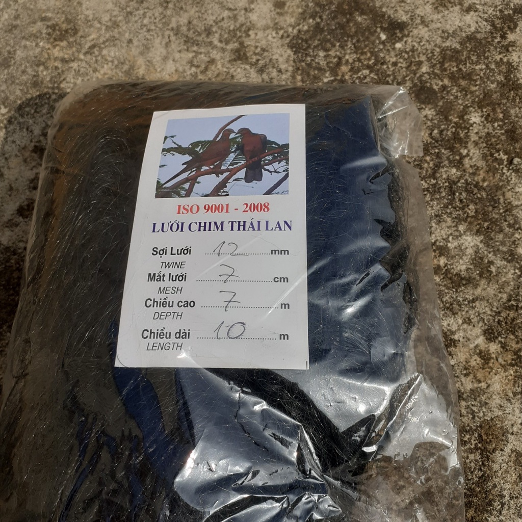 Lưới bẫy chim cu gáy cao 7m mắt lưới 7cm hàng thái lan chiều dài tùy chọn