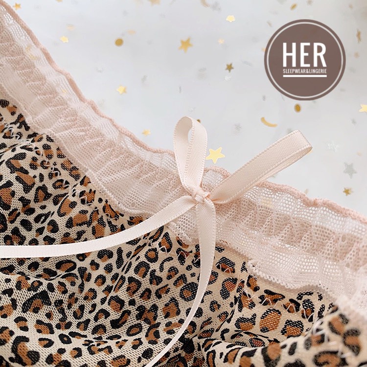 Quần Lót Ren Nữ Cao Cấp Thoáng Mát Viền Lưới Nhún Họa Tiết Sexy QR04 - Her Sleepwear