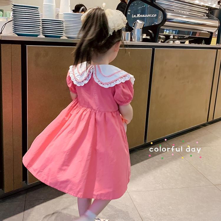 Đầm Công Chúa Tay Phồng Phối Ren Thiết Kế Mới Thời Trang Mùa Hè Dành Cho Bé