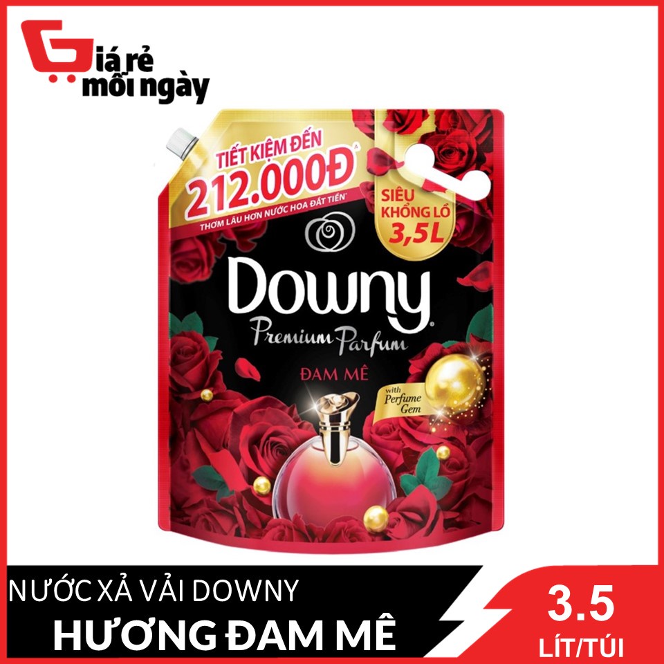 Nước xả vải Downy Đam mê túi 3.5L