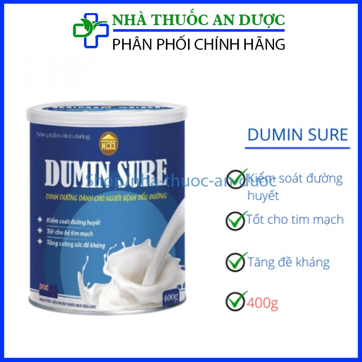 Sữa Dumin Sure giúp kiểm soát đường huyết, tốt cho tim mạch, tăng cường sức đề kháng – Hũ 400g