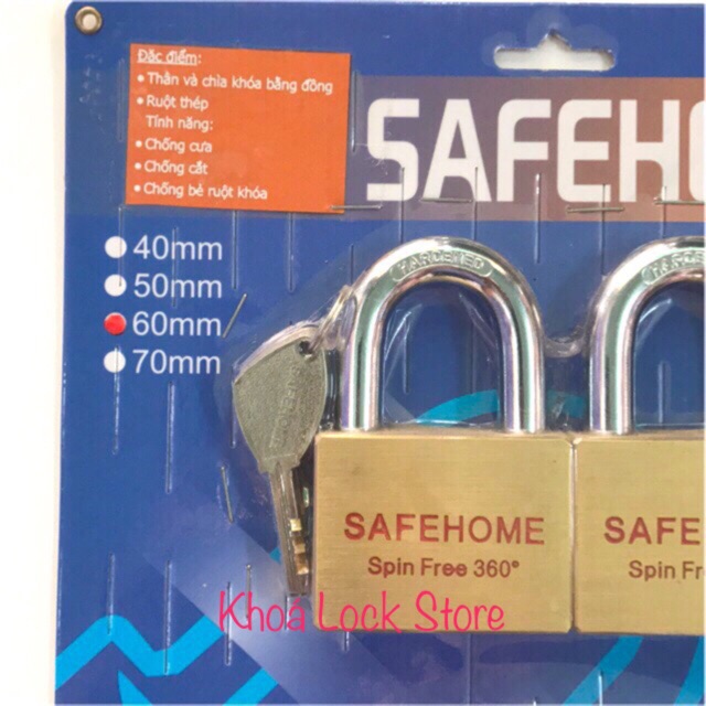 Bộ khoá masterkey SAFEHOME 5 ổ khoá 6 phân(chìa chủ mở hết 5 ổ)