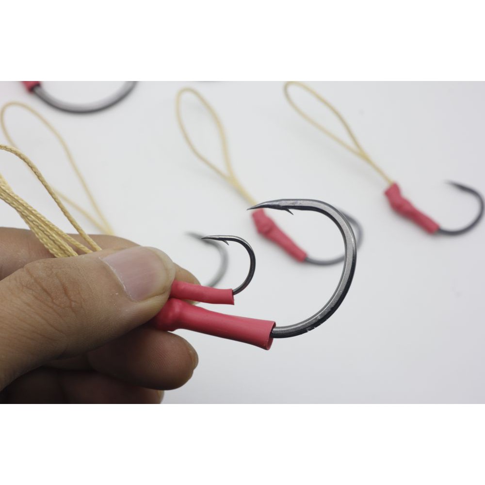 Bộ 5 Móc Câu Cá Bằng Thép Không Gỉ Cỡ 1/0-10/0#