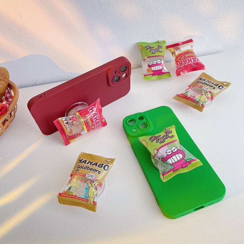 Đóng Gói Đồ Ăn Vặt / Giá Đỡ Điện Thoại Bơm Hơi Hình Gấu Gummy Hàn Quốc