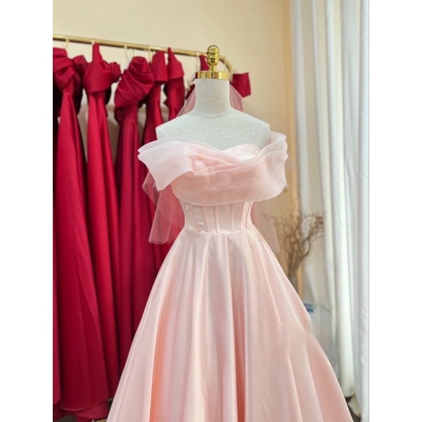 MS1279V ĐẦM MAXI CUP TRỄ VAI PHỐI VOAN Mỹ full size S/M/L/XL
